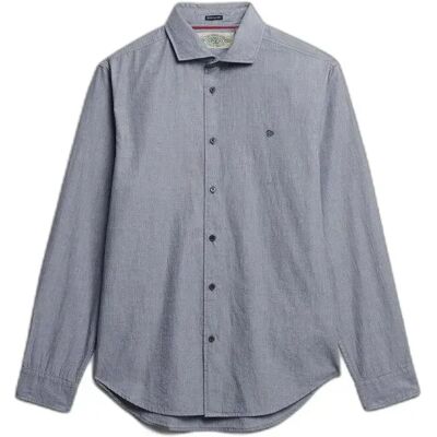 Langarmshirt Superdry Cut Away Poplin Gris XL Homme Langarmshirt Superdry Cut Away Poplin Gris XL Homme