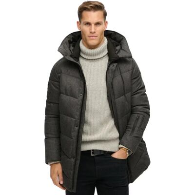 Steppjacke mit Rautenmuster Superdry City Gris L Homme Steppjacke mit Rautenmuster Superdry City Gris L Homme