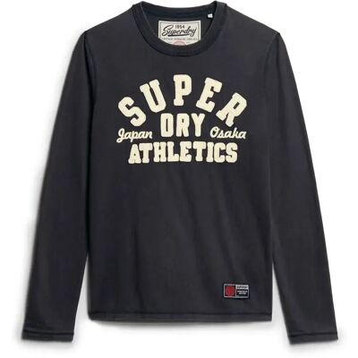 Langarmshirt Superdry Athletic Bleu M Homme Langarmshirt Superdry Athletic Bleu M Homme