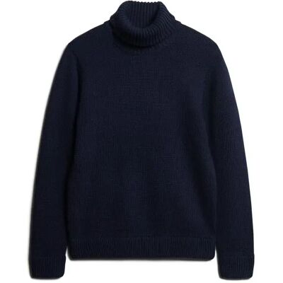 Pullover mit Rollkragen Superdry Merchant Store Bleu L Homme Pullover mit Rollkragen Superdry Merchant Store Bleu L Homme