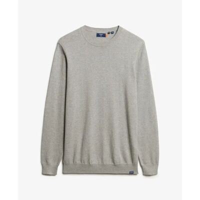 Pullover aus Kaschmir und Bio-Baumwolle Superdry Gris 2XL Homme Pullover aus Kaschmir und Bio-Baumwolle Superdry Gris 2XL Homme