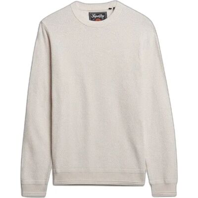 Leichtes Baumwoll-Pullover mit Struktur Superdry Blanc 3XL Homme Leichtes Baumwoll-Pullover mit Struktur Superdry Blanc 3XL Homme