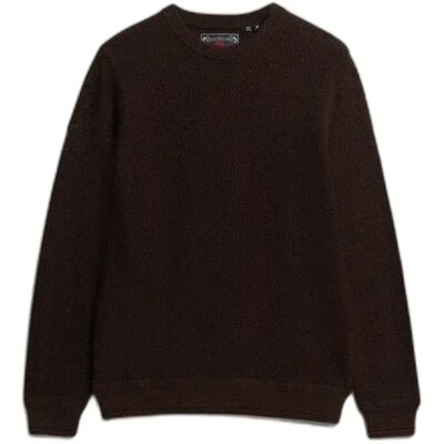 Leichtes Baumwoll-Pullover mit Struktur Superdry Marron XL Homme Leichtes Baumwoll-Pullover mit Struktur Superdry Marron XL Homme