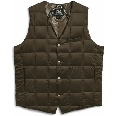 Ärmellose Daunenjacke mit Basic-Knopfleiste und V-Ausschnitt Taion Noir M Homme Ärmellose Daunenjacke mit Basic-Knopfleiste und V-Ausschnitt Taion Noir M Homme