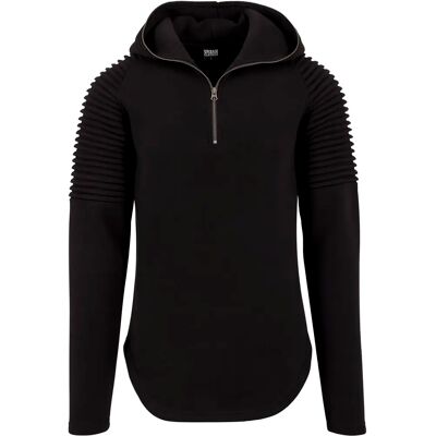 Urban Classics Hoodie Urban Classic pleat leeve terry Noir M Homme Urban Classics Hoodie Urban Classic pleat leeve terry Noir M Homme