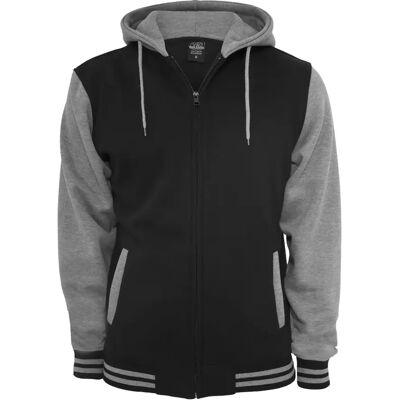 Urban Classics Hoodie – Große Größen Urban Classic 2-tone zip Noir 4XL Homme Urban Classics Hoodie – Große Größen Urban Classic 2-tone zip Noir 4XL Homme