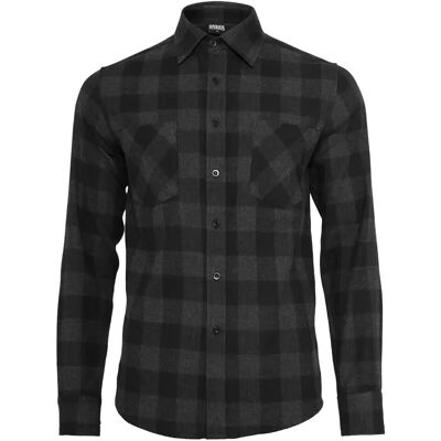 Urban Classics Hemd Urban Classic basic flanell Noir L Homme Urban Classics Hemd Urban Classic basic flanell Noir L Homme