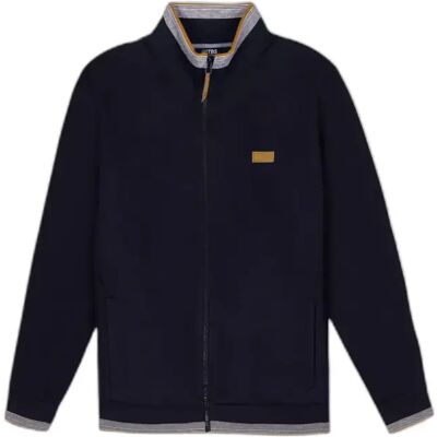 Sweatshirt mit Reißverschluss TBS Leann Bleu 5XL Homme Sweatshirt mit Reißverschluss TBS Leann Bleu 5XL Homme