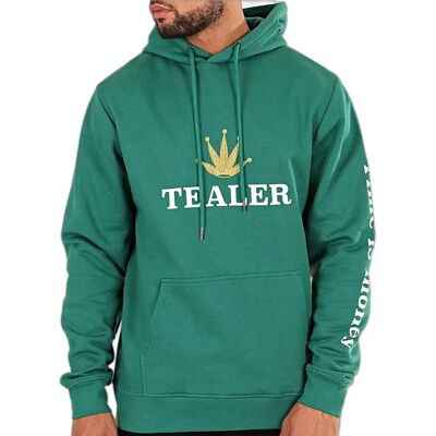 Kapuzenpullover Tealer Time is Money Vert XS Homme Kapuzenpullover Tealer Time is Money Vert XS Homme