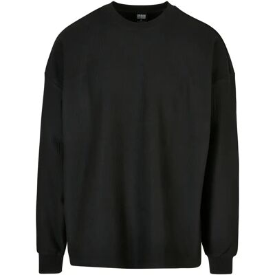 Sweatshirt Urban Classics Rib Terry Boxy Crew Noir 2XL Homme Sweatshirt Urban Classics Rib Terry Boxy Crew Noir 2XL Homme
