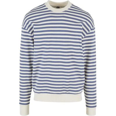 Gestreiftes Sweatshirt mit Rundhalsausschnitt Urban Classics Blanc S Homme Gestreiftes Sweatshirt mit Rundhalsausschnitt Urban Classics Blanc S Homme