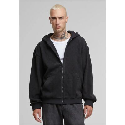 Sweatshirt mit Reißverschluss Urban Classics Jacquard Noir S Homme Sweatshirt mit Reißverschluss Urban Classics Jacquard Noir S Homme