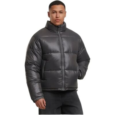 Daunenjacke Urban Classics Shiny Marron M Homme Daunenjacke Urban Classics Shiny Marron M Homme