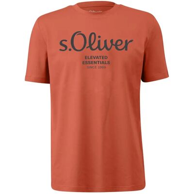 T-Shirt aus Baumwolle mit Logo-Print s.Oliver Orange M Homme T-Shirt aus Baumwolle mit Logo-Print s.Oliver Orange M Homme