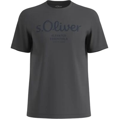 T-Shirt aus Baumwolle mit Logo-Print s.Oliver Gris M Homme T-Shirt aus Baumwolle mit Logo-Print s.Oliver Gris M Homme