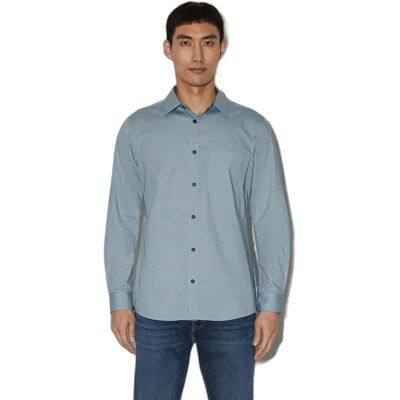 Herren Slim-Fit Baumwollhemd mit italienischem Kragen s.Oliver Bleu 2XL Homme Herren Slim-Fit Baumwollhemd mit italienischem Kragen s.Oliver Bleu 2XL Homme