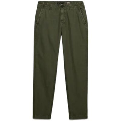 Gewaschenen, schmal geschnittenen Chino-Hose Superdry Vert 32x32 Homme Gewaschenen, schmal geschnittenen Chino-Hose Superdry Vert 32x32 Homme