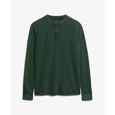 Langarmshirt Superdry Vintage Textured Grandad Grün L Homme Langarmshirt Superdry Vintage Textured Grandad Grün L Homme