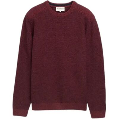 Pull mouliné strukturiert Rundhalsausschnitt Strick Tom Tailor Rouge XL Homme Pull mouliné strukturiert Rundhalsausschnitt Strick Tom Tailor Rouge XL Homme