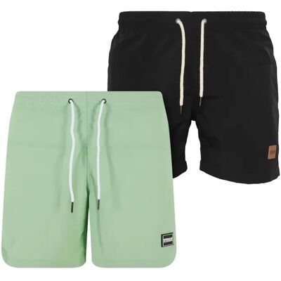 Shorts Urban Classics Block (x2) Grün 5XL Homme Shorts Urban Classics Block (x2) Grün 5XL Homme