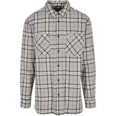 Hemd Urban Classics Long Oversized Grey Check Grau M Homme Hemd Urban Classics Long Oversized Grey Check Grau M Homme