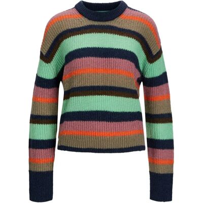 Pullover mit langen Ärmeln, Damen JJXX laura multi Bleu M Femme Pullover mit langen Ärmeln, Damen JJXX laura multi Bleu M Femme