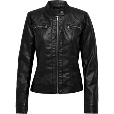 Lederjacke Damen Only Bandit imitation cuir biker Noir 36 Femme Lederjacke Damen Only Bandit imitation cuir biker Noir 36 Femme