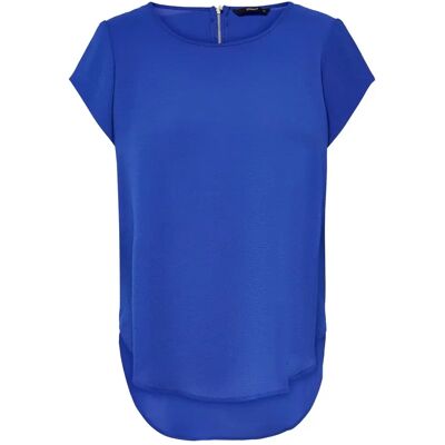 Damen-T-Shirt Only Kurzärmelig Vic solid Bleu 36 Femme Damen-T-Shirt Only Kurzärmelig Vic solid Bleu 36 Femme