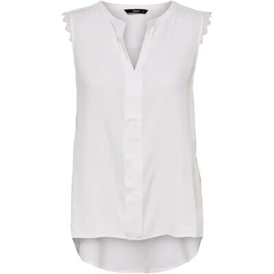 Ärmelloses Oberteil Only Kimmi Blanc 34 Femme Ärmelloses Oberteil Only Kimmi Blanc 34 Femme