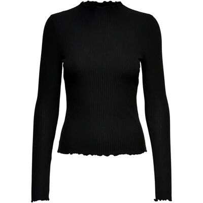Damen-T-Shirt Only Emma langärmelig Rollkragen Noir XL Femme Damen-T-Shirt Only Emma langärmelig Rollkragen Noir XL Femme
