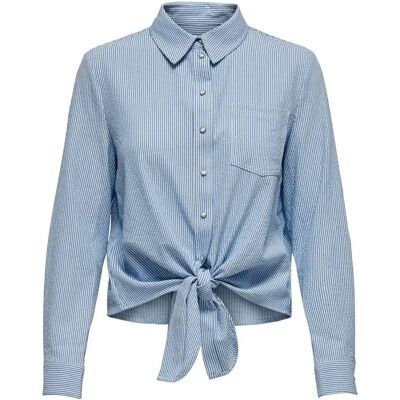 Hemd Only Lecey manches longues Damen stripe knot Blanc XS Femme Hemd Only Lecey manches longues Damen stripe knot Blanc XS Femme