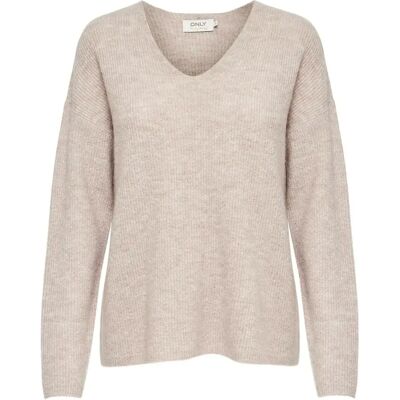 Damen Pullover mit V-Ausschnitt Only Camilla Blanc XS Femme Damen Pullover mit V-Ausschnitt Only Camilla Blanc XS Femme