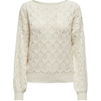 Pullover für Frauen Only Brynn life structure Blanc XS Femme Pullover für Frauen Only Brynn life structure Blanc XS Femme