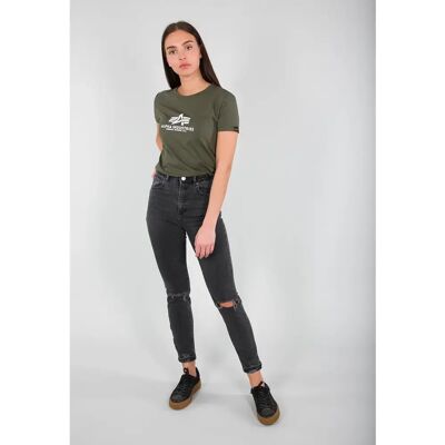 Frauen-T-Shirt Alpha Industries New Basic Vert S Femme Frauen-T-Shirt Alpha Industries New Basic Vert S Femme