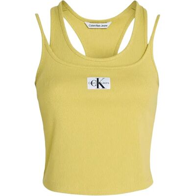 Calvin Klein Jeans Klassisches Cotele Gelb Tanktop - Top Calvin Klein Jeans Klassisches Cotele Gelb Tanktop - Top