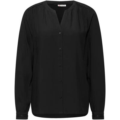 Damen Tunika-Bluse mit Knöpfen Cecil Uni Noir 40 Femme Damen Tunika-Bluse mit Knöpfen Cecil Uni Noir 40 Femme