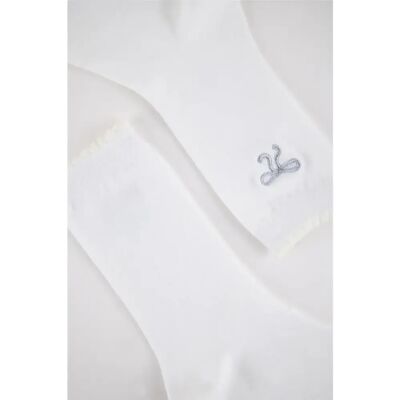 Socken mit Stickerei Damen 24 Colours Blanc TU Femme Socken mit Stickerei Damen 24 Colours Blanc TU Femme