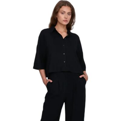 Hemd, Damen, 3/4-Ärmel 24 Colours Noir 36 Femme Hemd, Damen, 3/4-Ärmel 24 Colours Noir 36 Femme