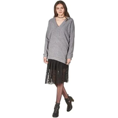 Pullover mit V-Ausschnitt für Frauen 24 Colours Gris 36 Femme Pullover mit V-Ausschnitt für Frauen 24 Colours Gris 36 Femme