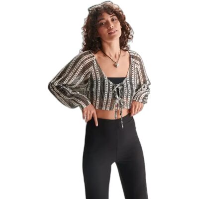 Karierter Strickcardigan Damen 24 Colours Noir 40 Femme Karierter Strickcardigan Damen 24 Colours Noir 40 Femme