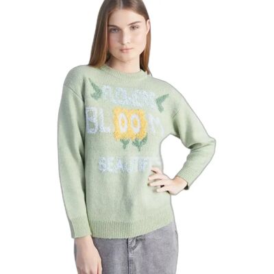 Pullover Damen 24 Colours Flowers Vert 34 Femme Pullover Damen 24 Colours Flowers Vert 34 Femme