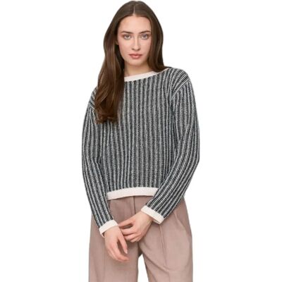 Pullover mit Rundhalsausschnitt Damen 24 Colours Noir 34 Femme Pullover mit Rundhalsausschnitt Damen 24 Colours Noir 34 Femme