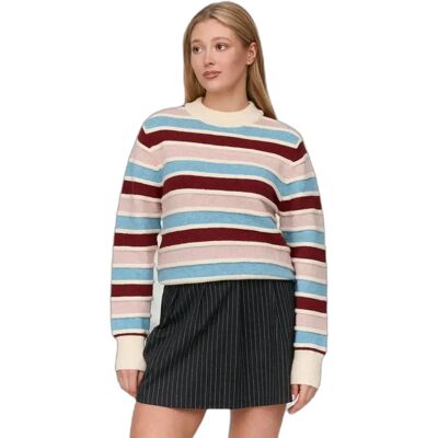 Gestreifter Pullover, Damen 24 Colours Bleu 36 Femme Gestreifter Pullover, Damen 24 Colours Bleu 36 Femme