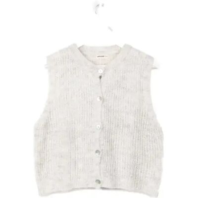 Ärmellose Damenstrickjacke 24 Colours Gris 42 Femme Ärmellose Damenstrickjacke 24 Colours Gris 42 Femme