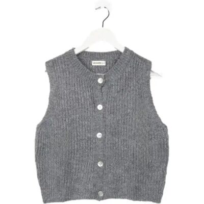 Ärmellose Damenstrickjacke 24 Colours Gris 42 Femme Ärmellose Damenstrickjacke 24 Colours Gris 42 Femme
