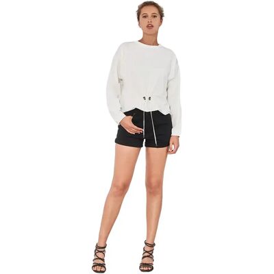 Pull mit Kordelzug Damen 24 Colours Blanc 34 Femme Pull mit Kordelzug Damen 24 Colours Blanc 34 Femme