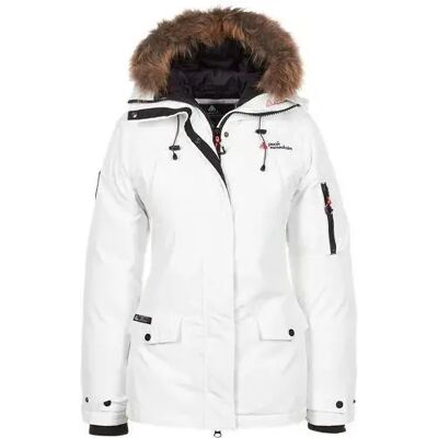 Parka mit echtem Pelz Frau Peak Mountain Akadoz Blanc M Femme Parka mit echtem Pelz Frau Peak Mountain Akadoz Blanc M Femme