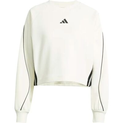 Sweatshirt Damen adidas Stadium 3 Stripes Blanc M Femme Sweatshirt Damen adidas Stadium 3 Stripes Blanc M Femme