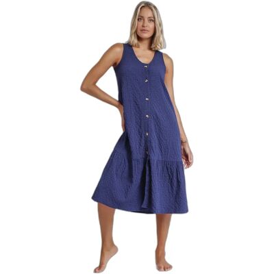 Langes ärmelloses Kleid, Damen Admas Palomita Bleu M Femme Langes ärmelloses Kleid, Damen Admas Palomita Bleu M Femme