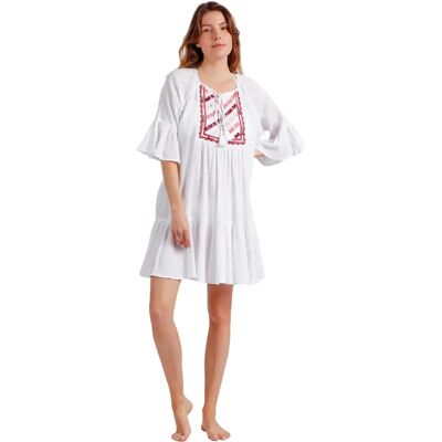 Kleid Damen Admas Paradise Blanc L Femme Kleid Damen Admas Paradise Blanc L Femme